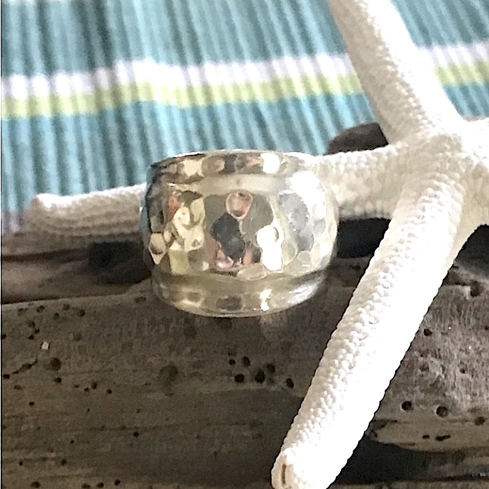 MEXICO Sterling Silver Hammered Chunky Ring